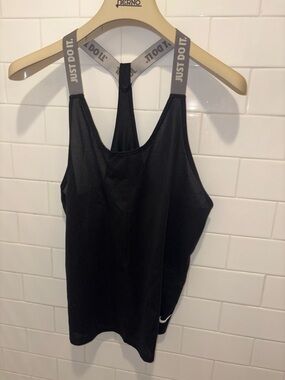 Nike Black Racerback Tank Top with Branded Straps